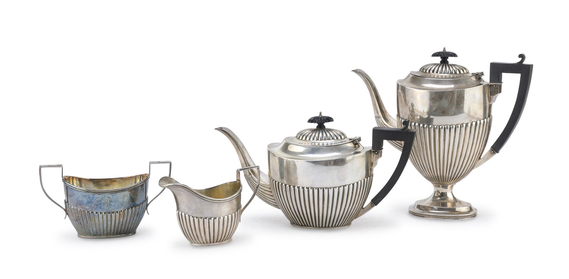 SILVER TEA AND COFFEE SET UNITED KINGDOM 19th CENTURY