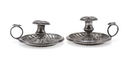 PAIR OF SILVER CANDLESTICKS EARLY 19TH CENTURY