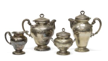 SILVER TEA AND COFFEE SET ALESSANDRIA 1944/1968