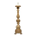 GILTWOOD CANDLESTICK 18th CENTURY ROME