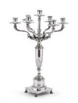 BEAUTIFUL SILVER CANDELABRA MILAN approx. 1950.