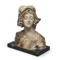 ALABASTER BUST OF A DUTCH GIRL EARLY 20TH CENTURY