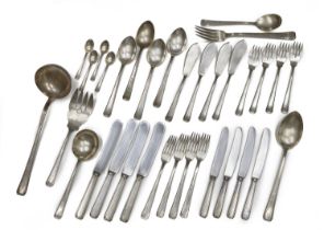 SILVER CUTLERY SET KINGDOM OF ITALY ca. 1890.