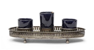 SILVER INKWELL MILAN approx. 1850.