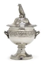 SILVER SUGAR BOWL NAPLES approx. 1830.