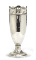 SILVER FLOWER VASE LONDON 1921