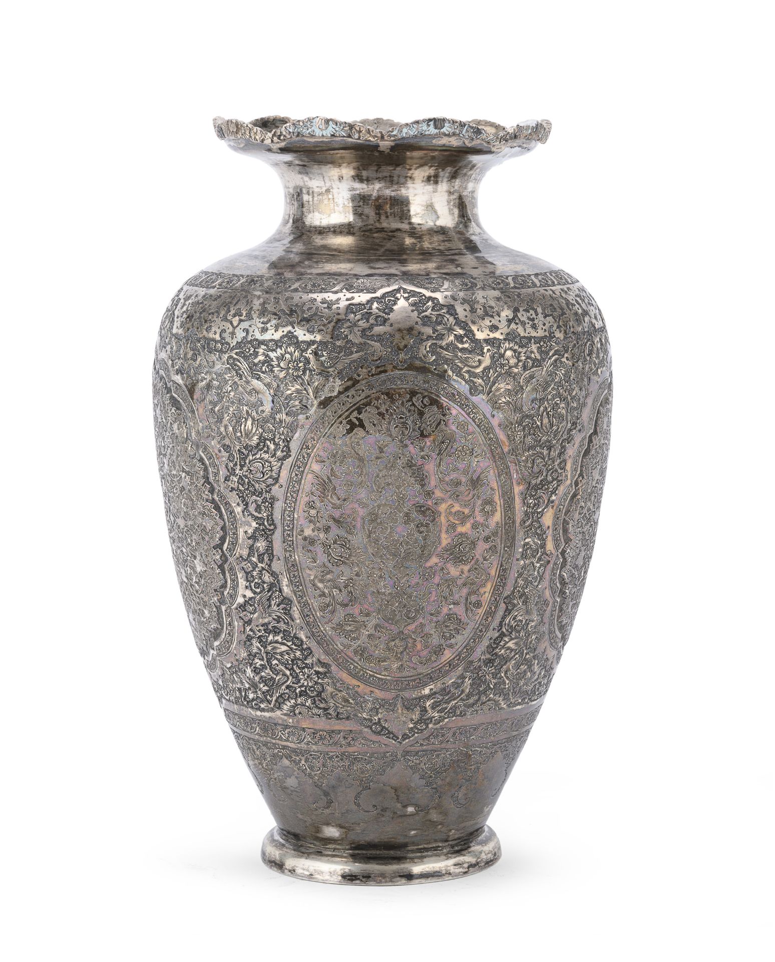 SILVER VASE PERSIA 20TH CENTURY