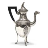 SILVER COFFEE POT PROBABLY NAPLES 19TH CENTURY