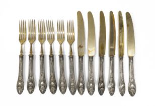 TWELVE PIECES OF DESSERT CUTLERY 20TH CENTURY ITALY