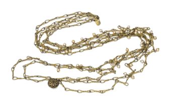 NECKLACE IN GILT METAL 1980s