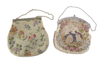 TWO EMBROIDERED HANDBAGS 1920s