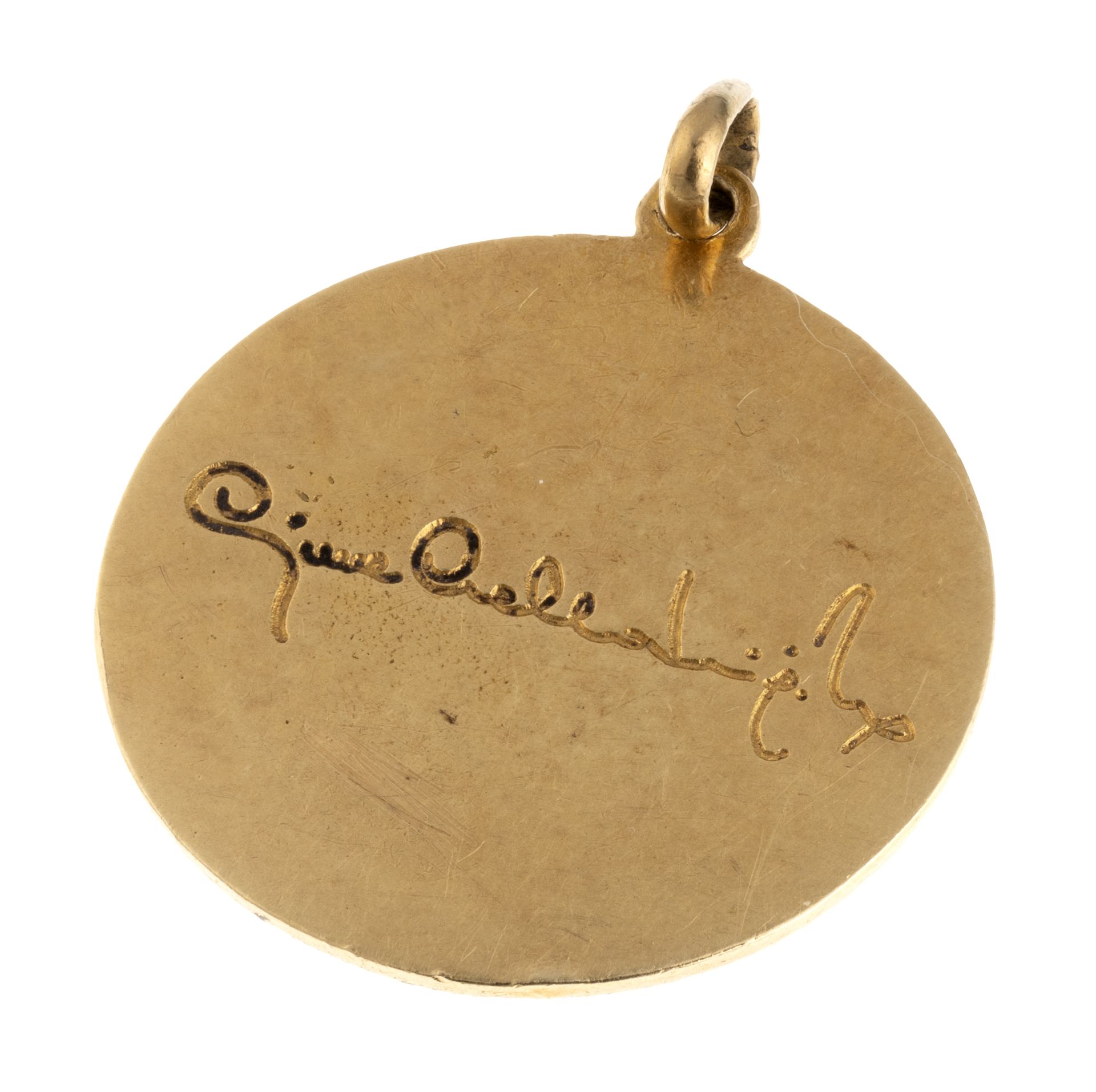 GOLD COIN PENDANT WITH PROFILE OF GINA LOLLOBRIGIDA - Image 2 of 2