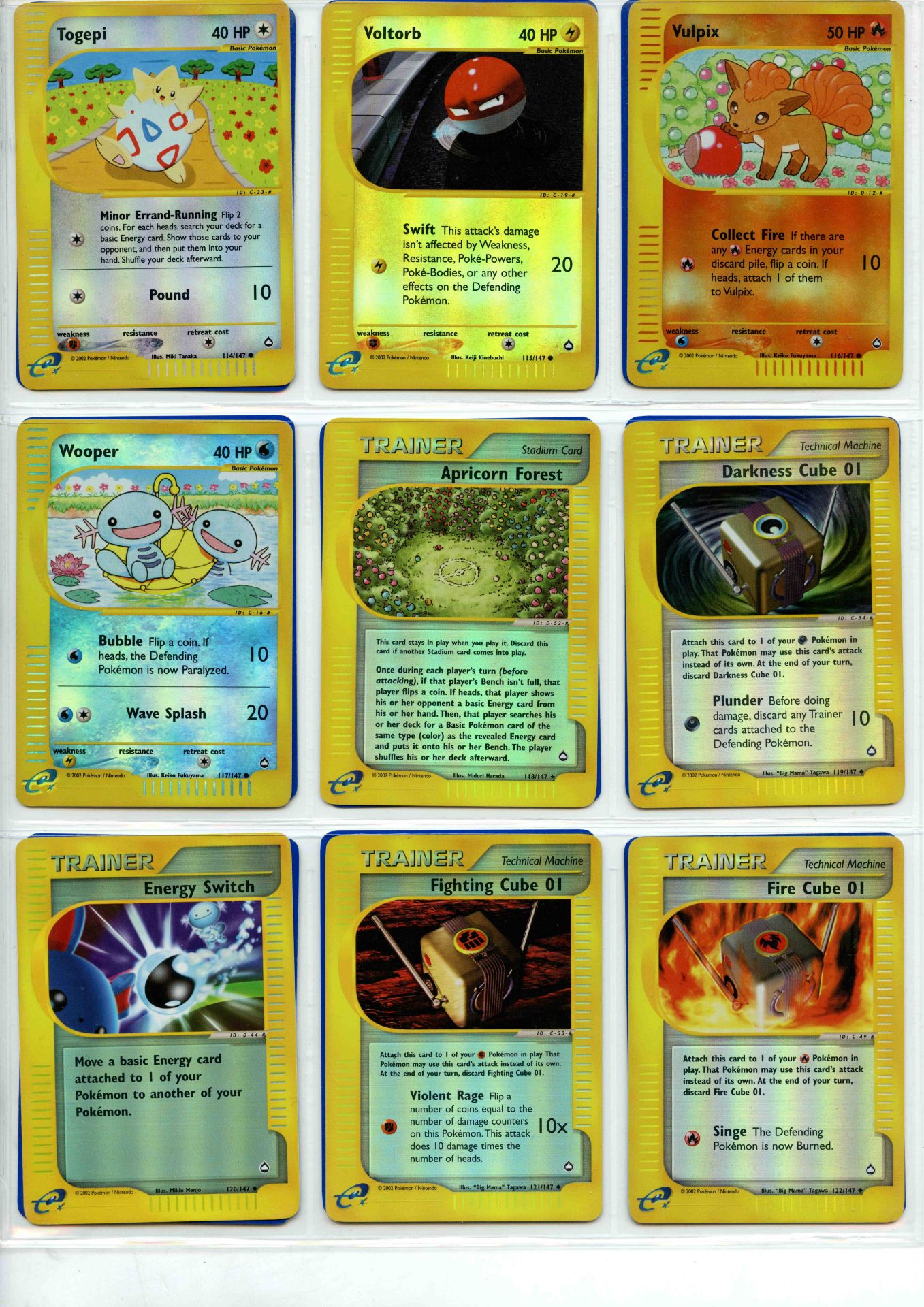 Pokemon TCG - Aquapolis Reverse Holo Rare, Uncommon & Common - Complete Set 147/147 - This lot - Bild 14 aus 17