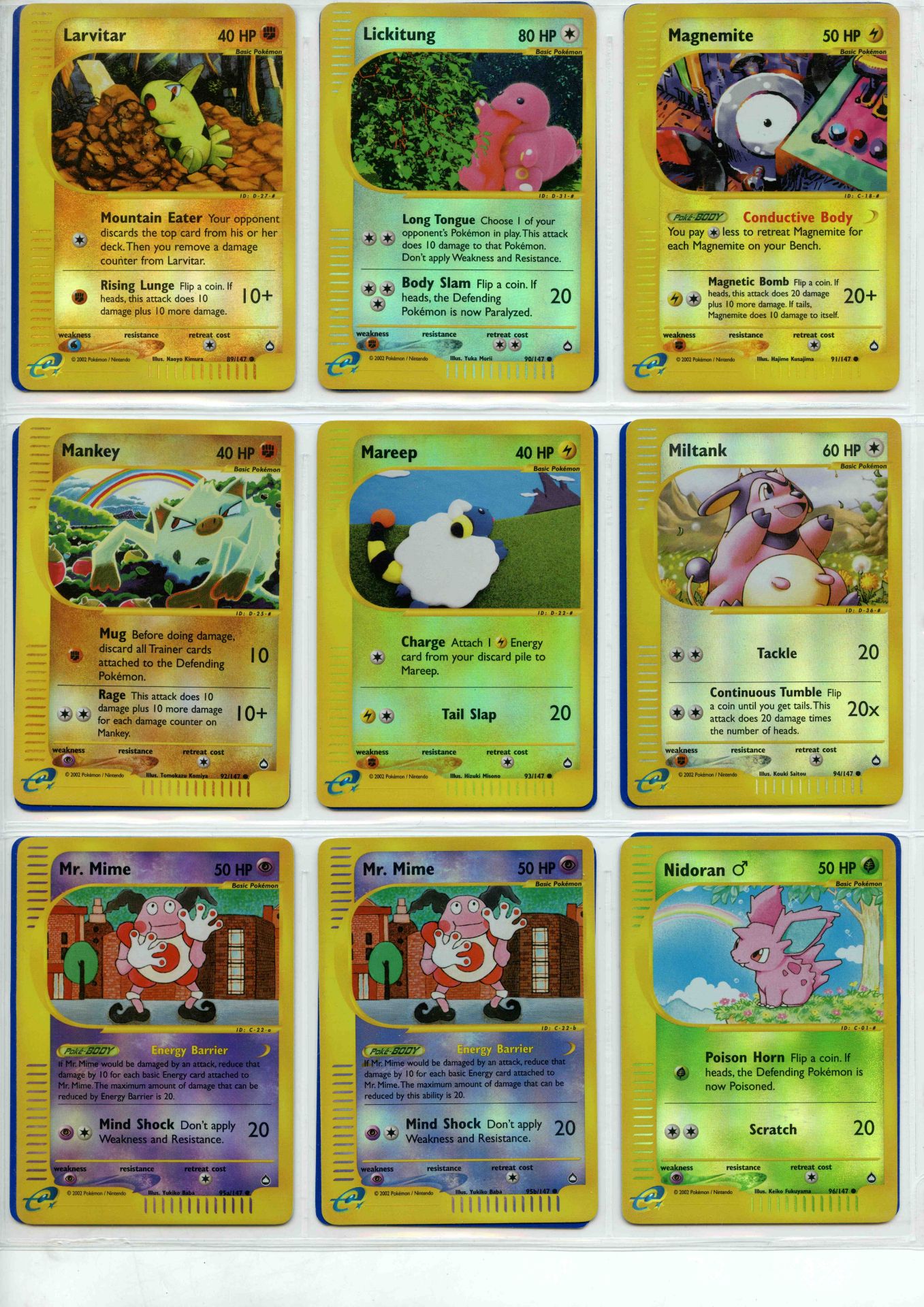 Pokemon TCG - Aquapolis Reverse Holo Rare, Uncommon & Common - Complete Set 147/147 - This lot - Bild 11 aus 17