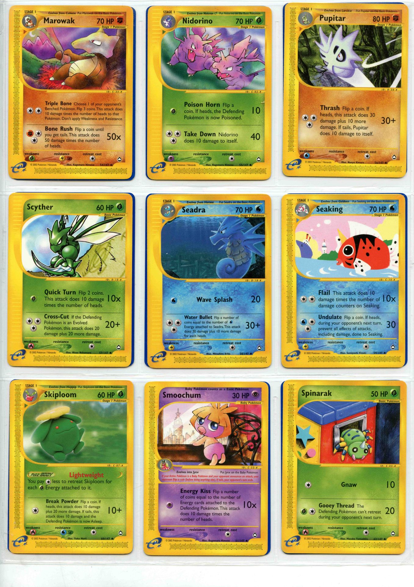 Pokemon TCG - Aquapolis Non-Holo Rare, Uncommon & Common - Complete Set 147/147 - This lot - Bild 7 aus 17