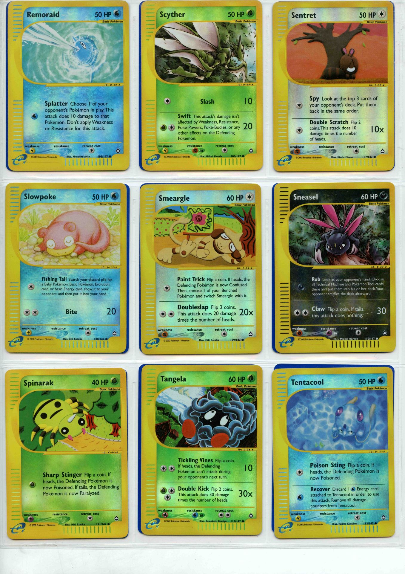 Pokemon TCG - Aquapolis Reverse Holo Rare, Uncommon & Common - Complete Set 147/147 - This lot - Bild 13 aus 17