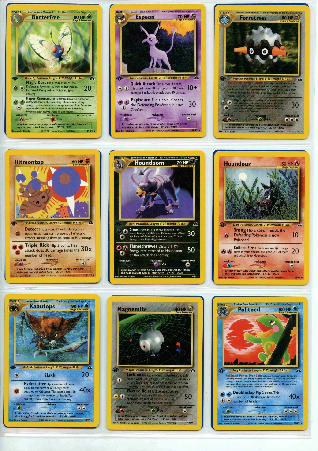 Pokemon TCG - Neo Discovery 1st Ed - Complete Set 75/75 - This lot contains a complete Pokemon 1st - Image 3 of 9