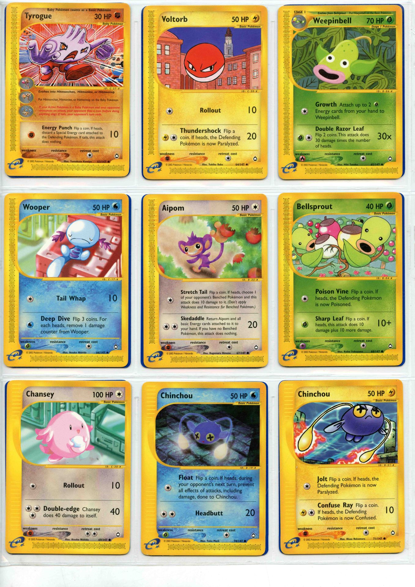 Pokemon TCG - Aquapolis Non-Holo Rare, Uncommon & Common - Complete Set 147/147 - This lot - Bild 8 aus 17