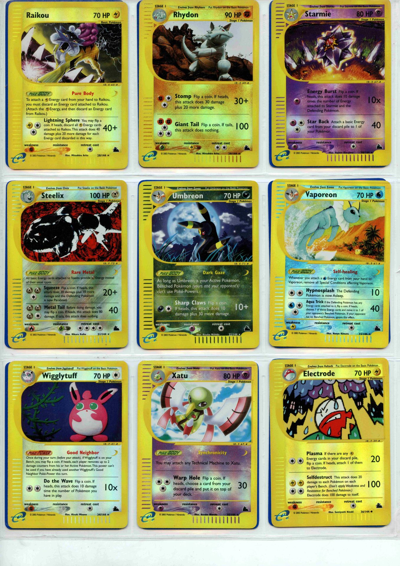 Pokemon TCG - Skyridge Master Set- Complete Set - This lot contains a complete Pokemon Skyridge - Bild 24 aus 43