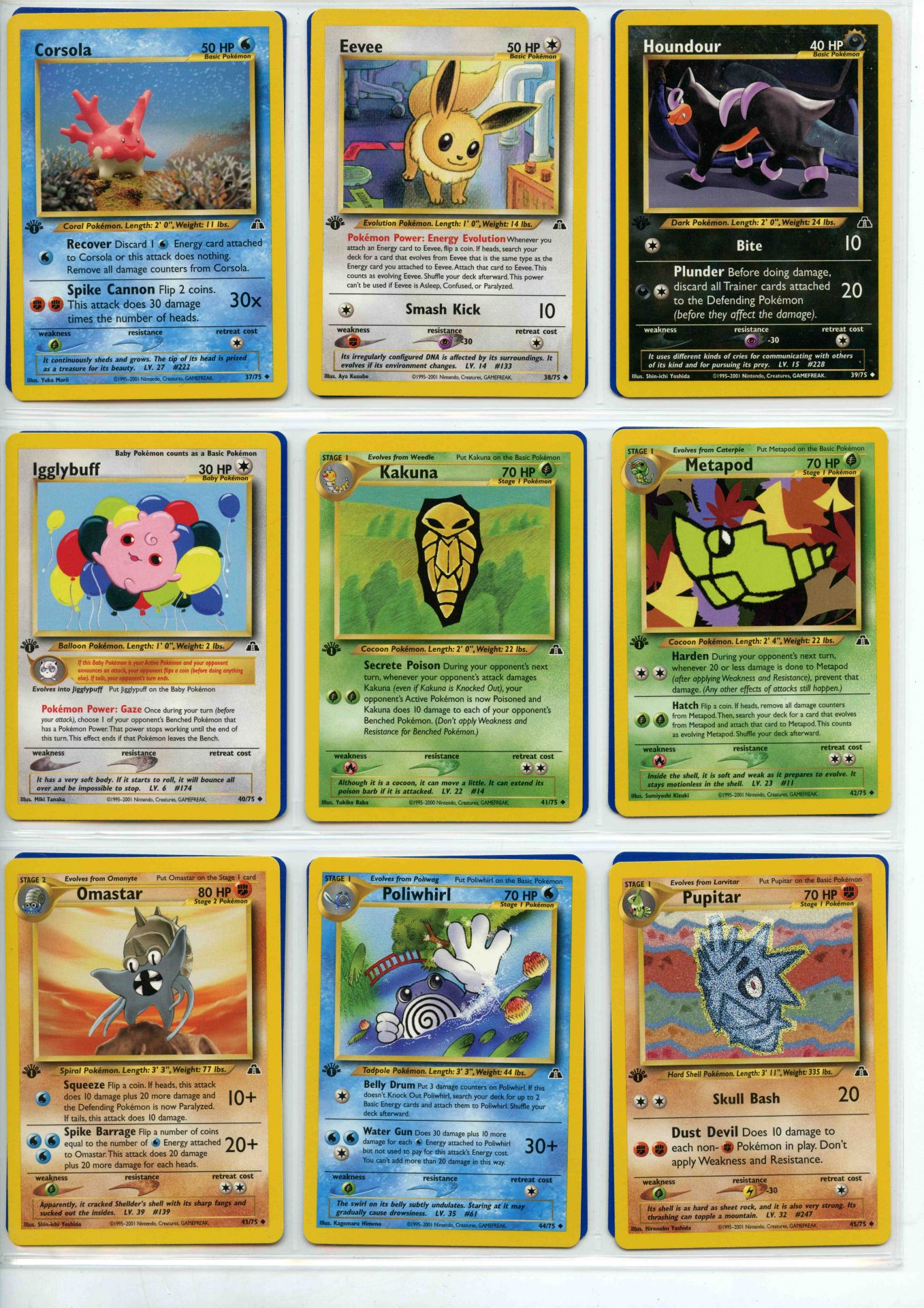 Pokemon TCG - Neo Discovery 1st Ed - Complete Set 75/75 - This lot contains a complete Pokemon 1st - Image 5 of 9