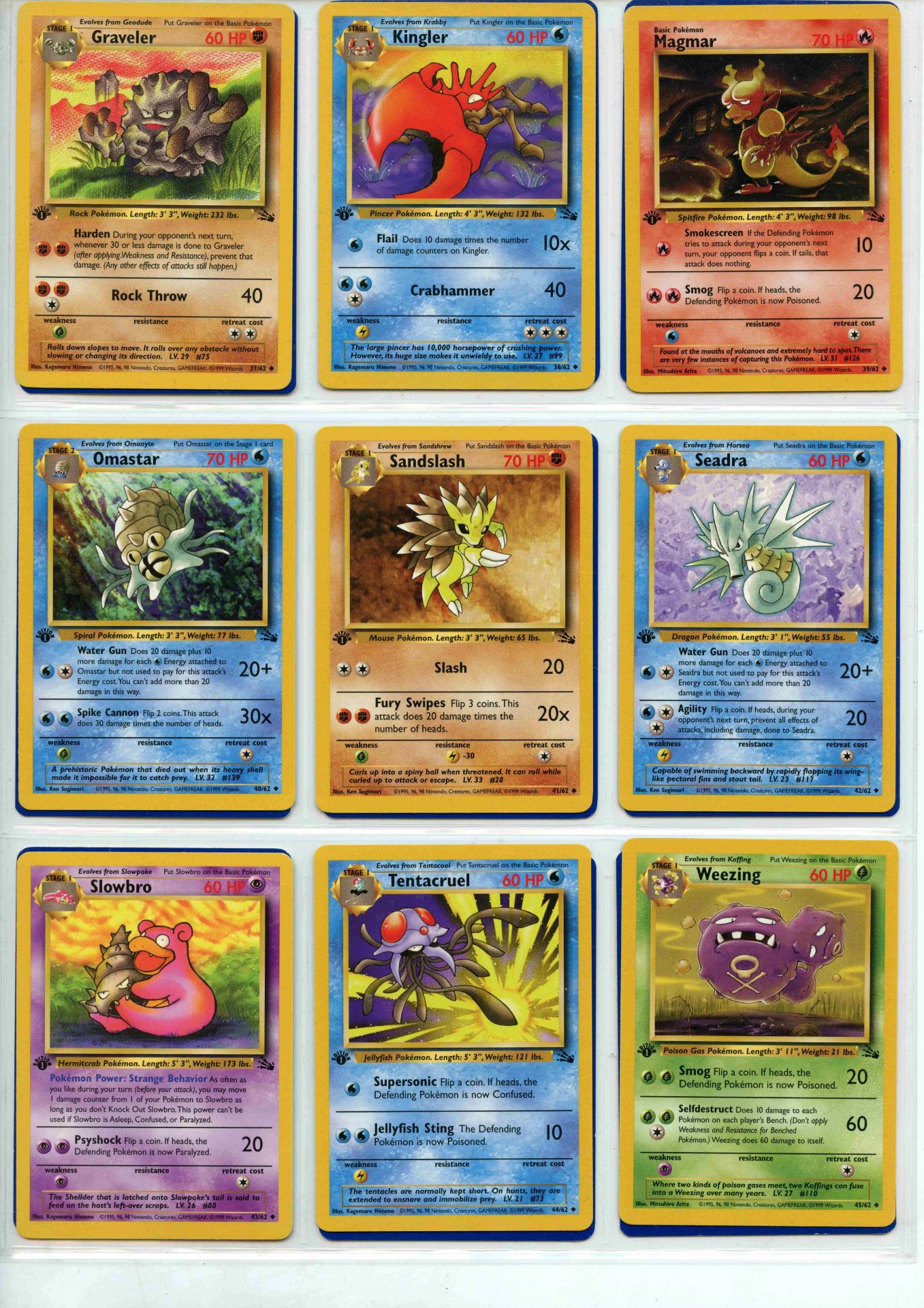 Pokemon TCG - Fossil 1st Ed - Complete Set 102/102 - This lot contains a complete Pokemon 1st Ed - Image 5 of 7