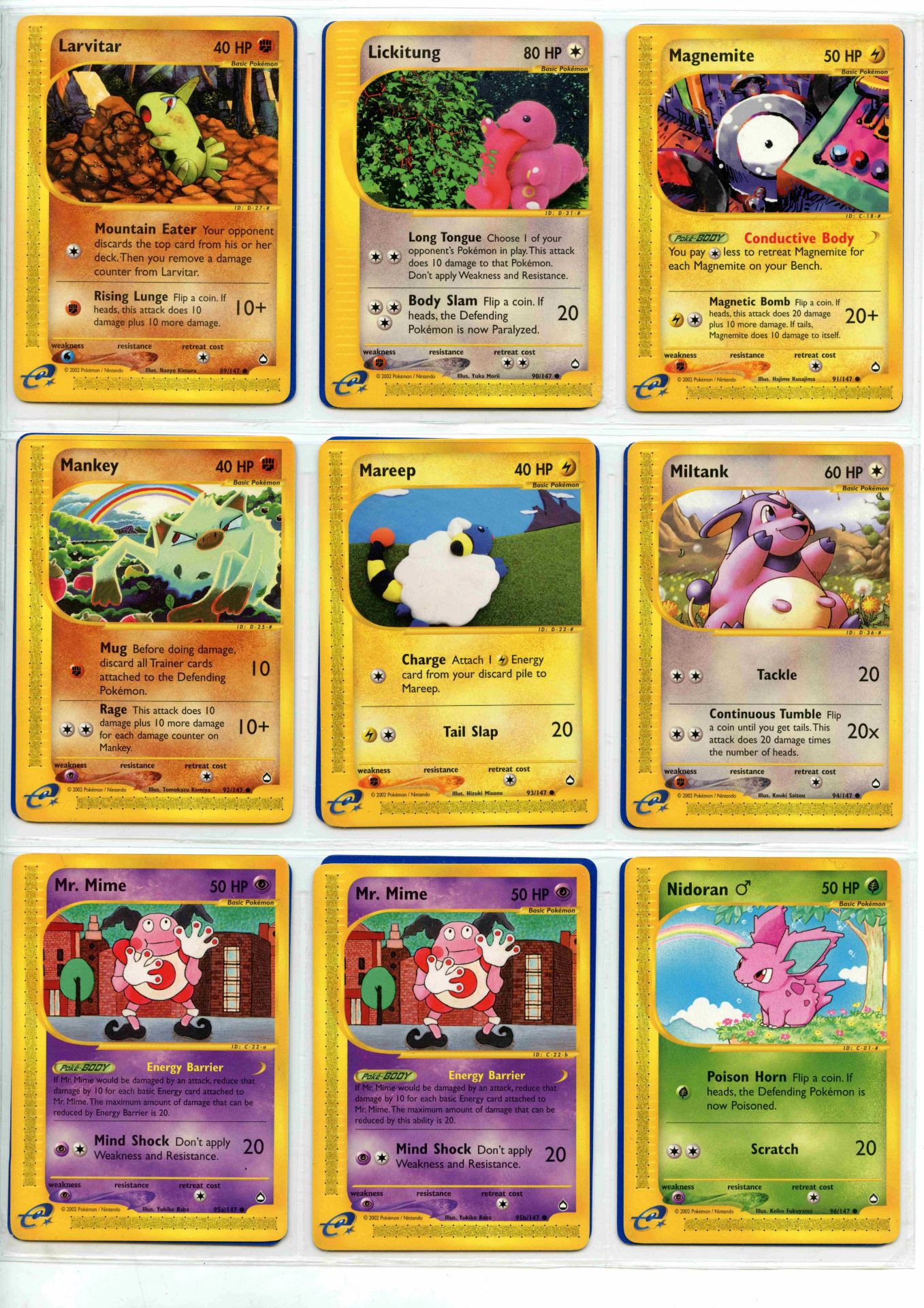 Pokemon TCG - Aquapolis Non-Holo Rare, Uncommon & Common - Complete Set 147/147 - This lot - Bild 11 aus 17