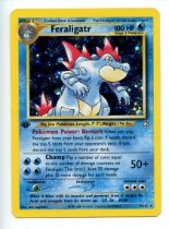 Pokemon TCG - Feraligatr 1st Edition HOLO - Neo Genesis - Moderately Played - This lot contains 1x