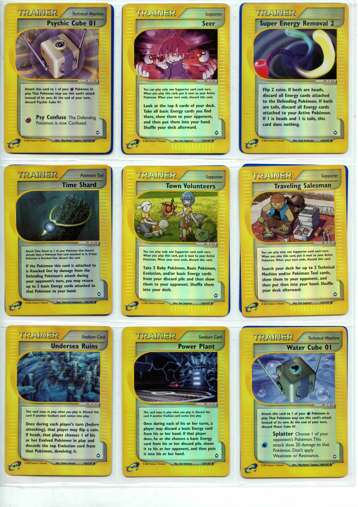 Pokemon TCG - Aquapolis Reverse Holo Rare, Uncommon & Common - Complete Set 147/147 - This lot - Bild 16 aus 17