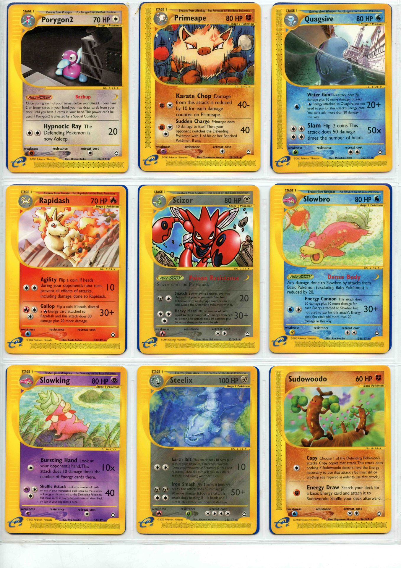 Pokemon TCG - Aquapolis Non-Holo Rare, Uncommon & Common - Complete Set 147/147 - This lot - Bild 4 aus 17