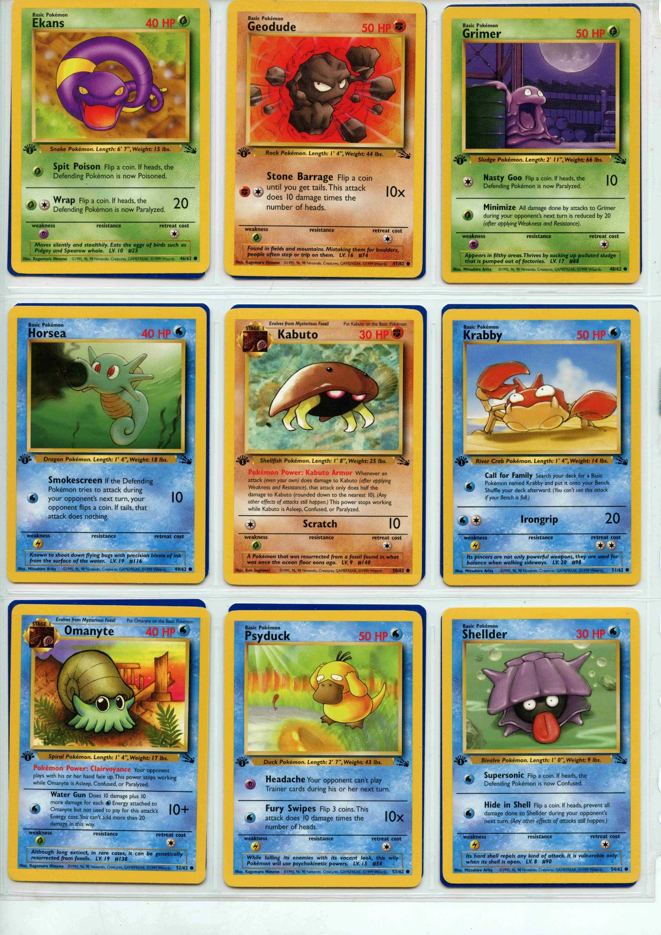 Pokemon TCG - Fossil 1st Ed - Complete Set 102/102 - This lot contains a complete Pokemon 1st Ed - Image 6 of 7
