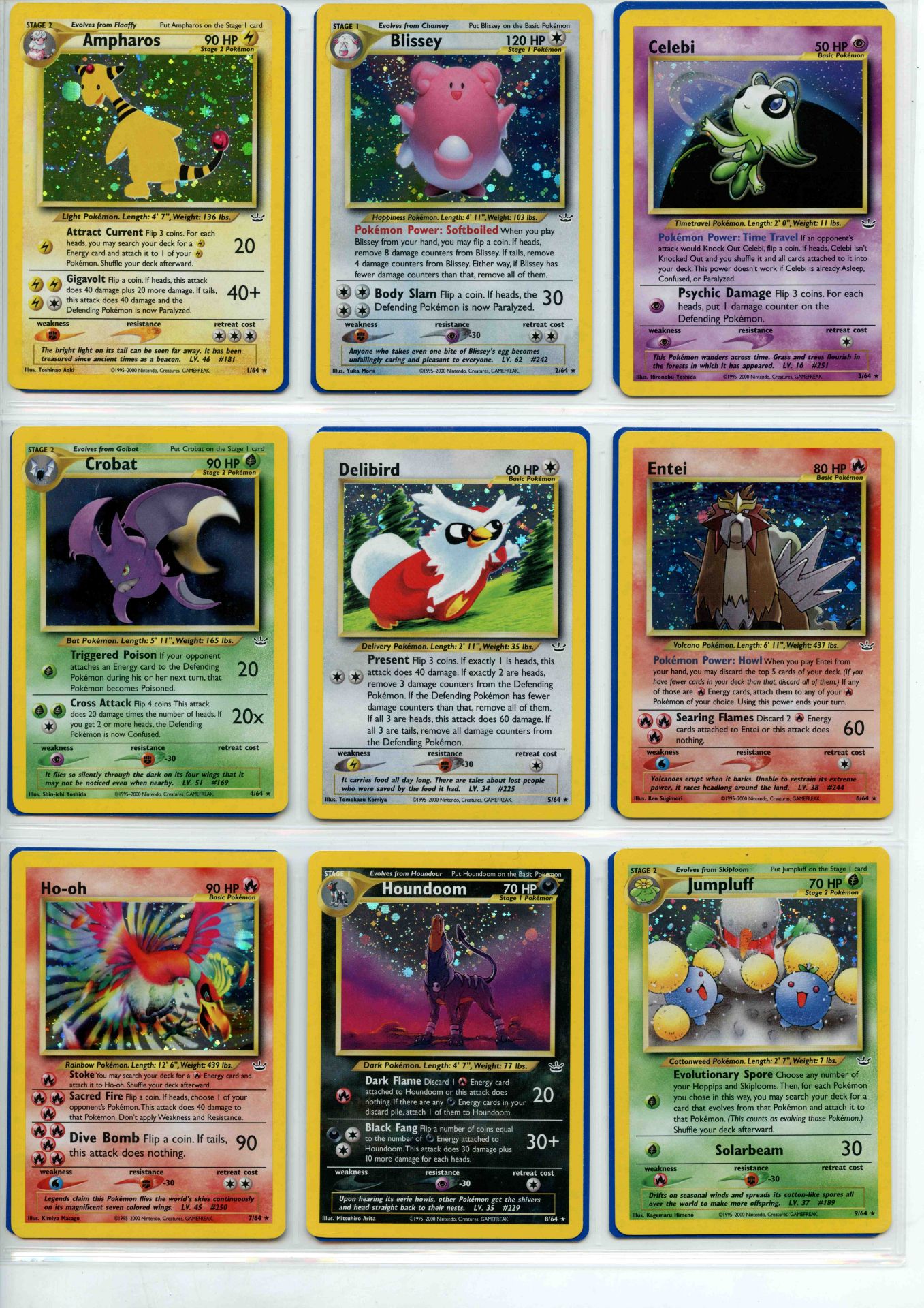 Pokemon TCG - Neo Revelation Unimited - Complete Set Including Shinings 66/64 - This lot contains