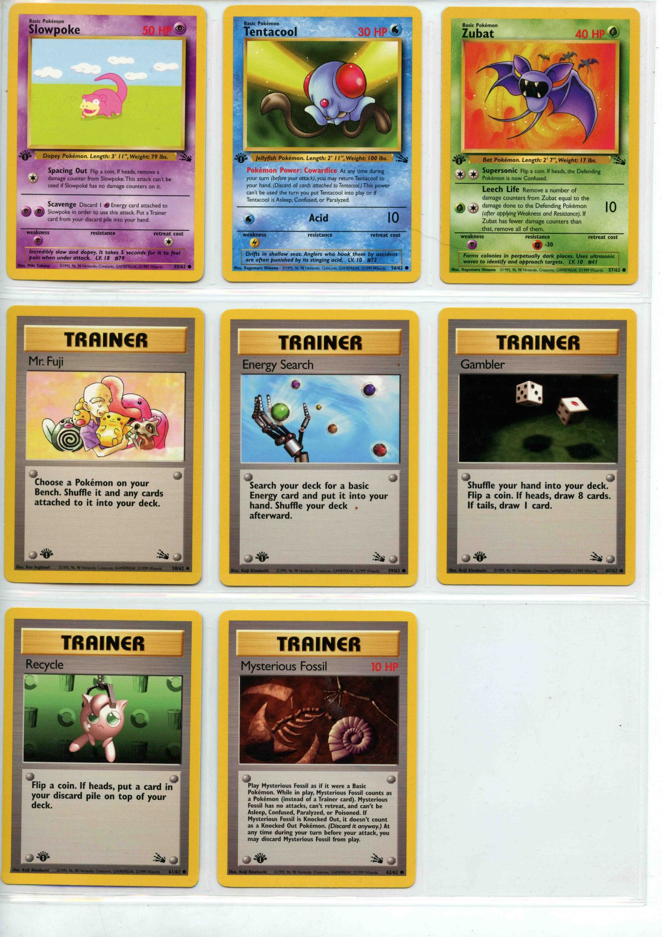 Pokemon TCG - Fossil 1st Ed - Complete Set 102/102 - This lot contains a complete Pokemon 1st Ed - Image 7 of 7