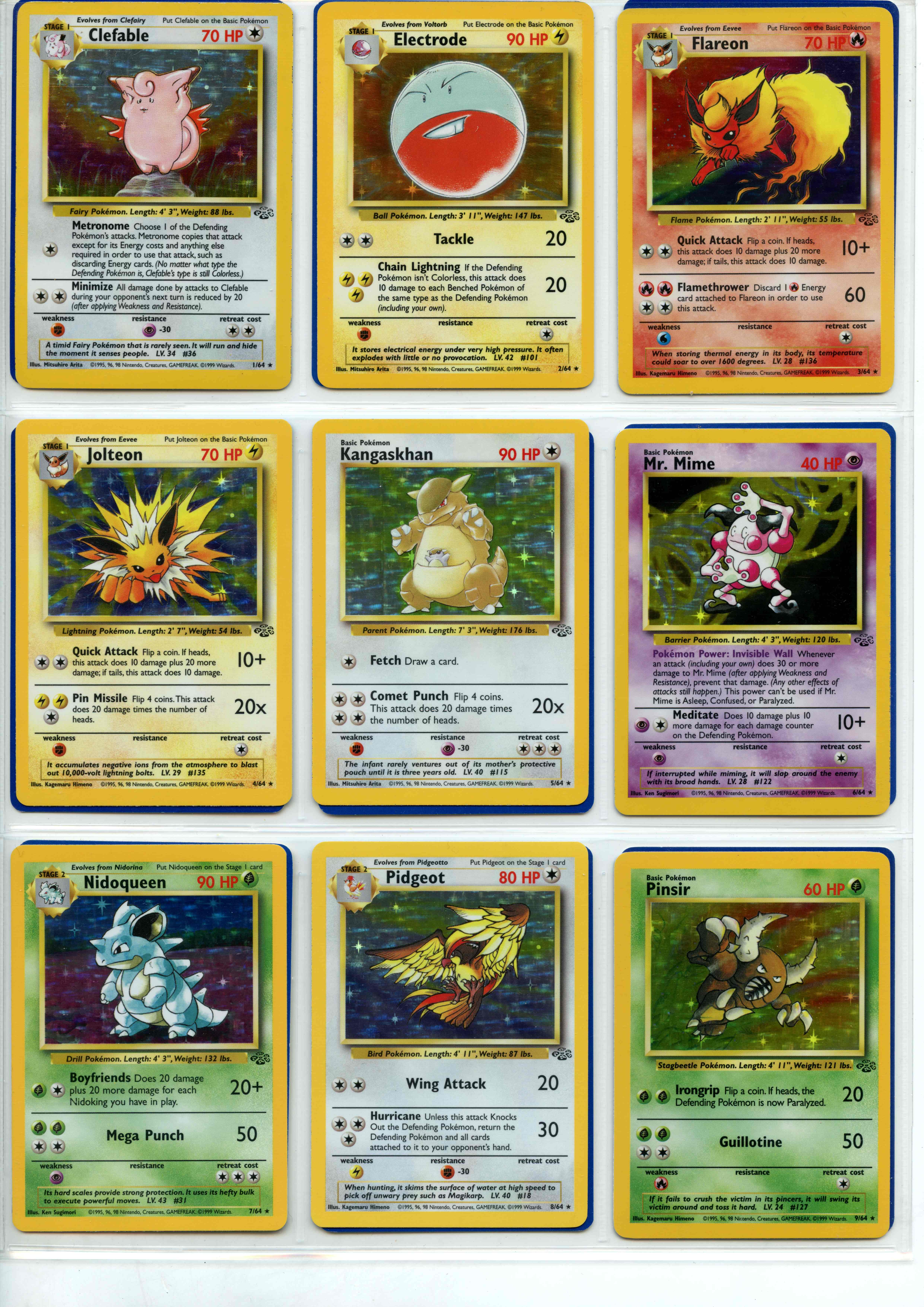 Pokémon TCG - Jungle Unlimited - Partially Complete Set 60/64 - This lot contains a partially