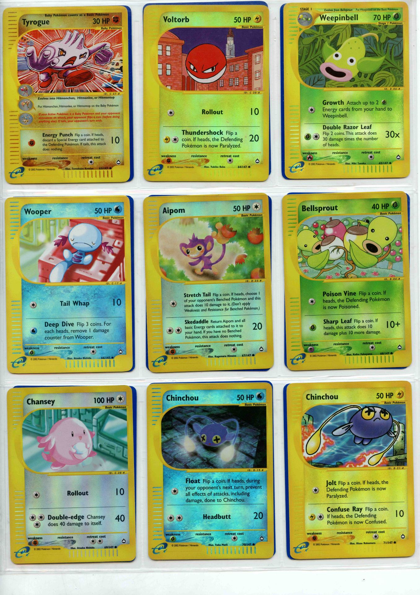 Pokemon TCG - Aquapolis Reverse Holo Rare, Uncommon & Common - Complete Set 147/147 - This lot - Bild 8 aus 17