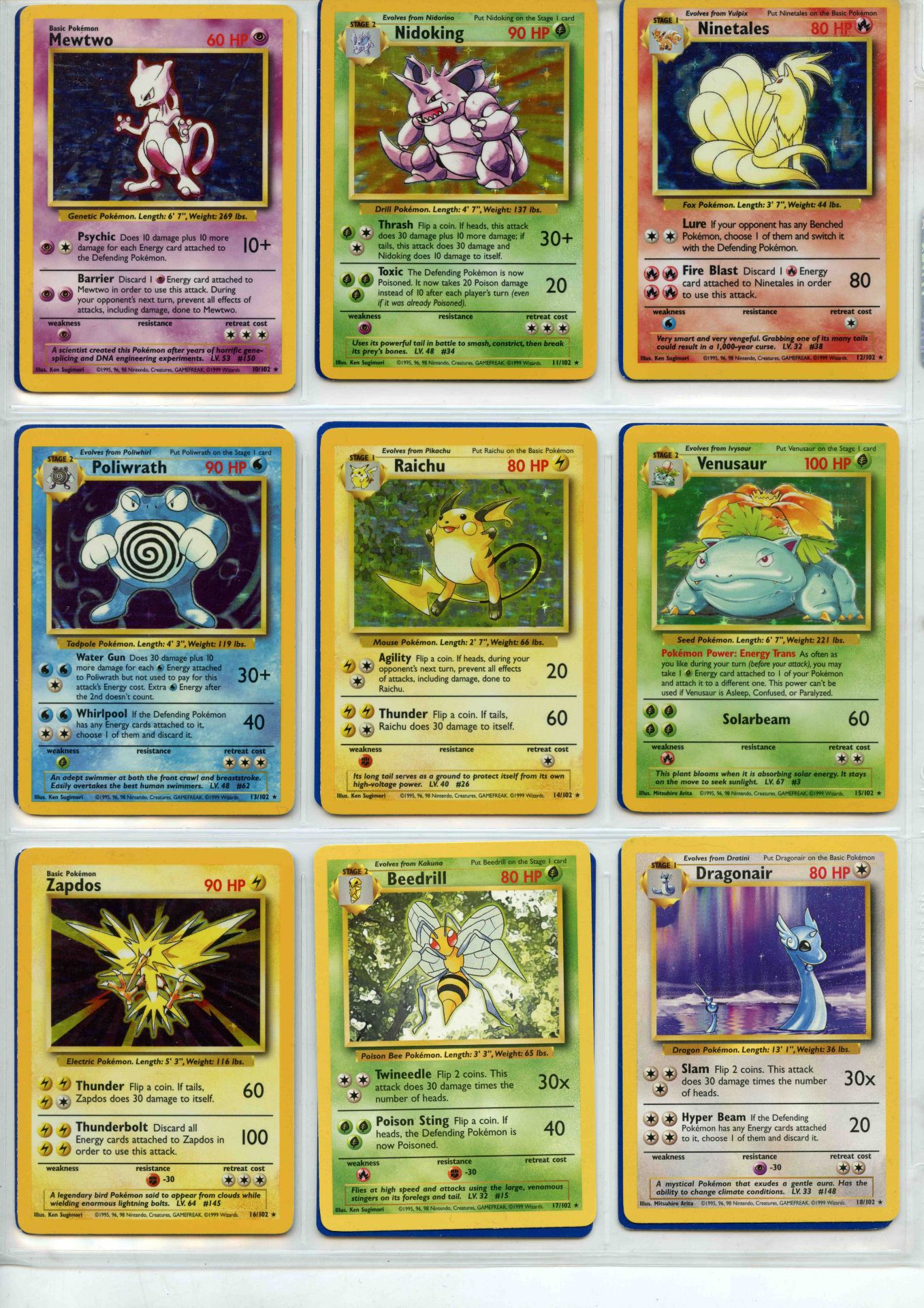Pokemon TCG - Base Set Unlimited - Complete Set 102/102 - This lot contains a complete Pokemon - Bild 2 aus 12