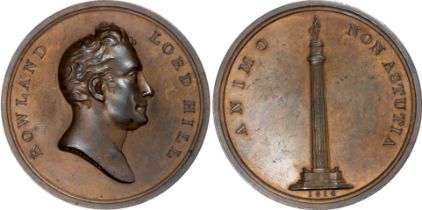 Rowland, Lord Hill ? on the Erection of a Tribute Column at Shrewsbury in 1816, Copper medal, 1816,
