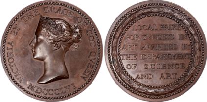 Victoria (1837-1901), Queen’s Medal, Department of Science and Art, 1856, “Local” Bronze Medal by W.