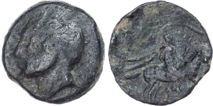 Numidia, Syphax (c. 213-202 BC) AE Unit