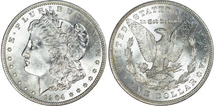 USA, silver Morgan Dollar, 1904