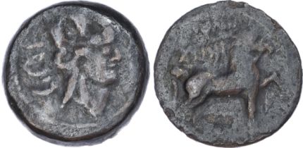 Numidia, Cirta (c. 75-50 BC) AE