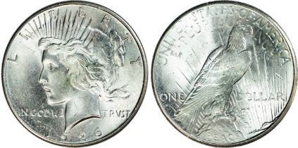 USA, silver Peace Dollar, 1926