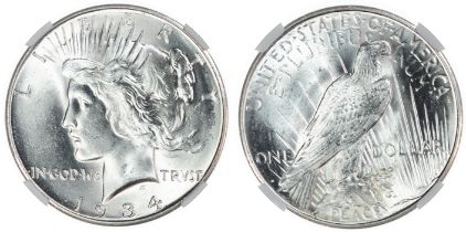 USA, silver Peace Dollar, 1934