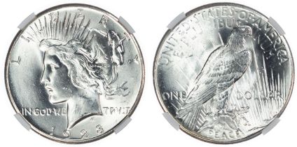 USA, silver Peace Dollar, 1928