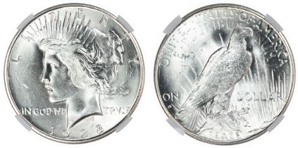 USA, silver Peace Dollar, 1928