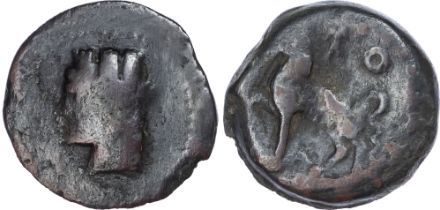 Numidia, Cirta (c. 75-50 BC) AE