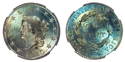 USA, copper Liberty Head Cent, 1820
