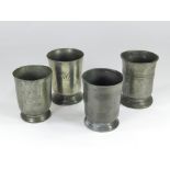 PEWTER BEAKERS.