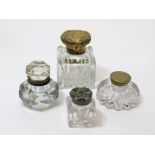 GLASS INKWELLS.