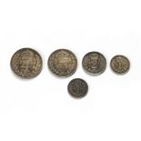 VICTORIA MAUNDY COIN SET.