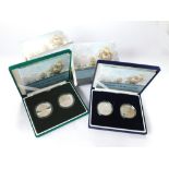 ROYAL MINT £5 TWO-COIN SETS.